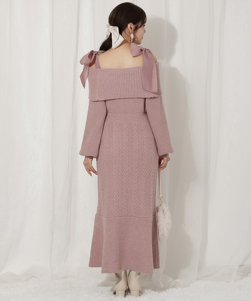 WILLSELECTION（ウィルセレクション） ワンピース 肩リボンケーブル