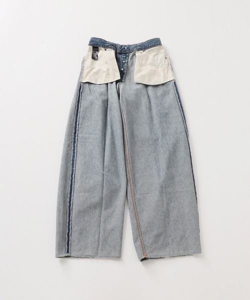 HAIKURE ワイドシルエットデニムパンツ【L / 25inch】 HAIKURE/ハイクル】BIG BETHANY INTENSE BLUE ASIAN FITワイド