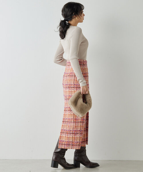 Whim Gazette スカート 「LINTON」ツィードスカート レディース 