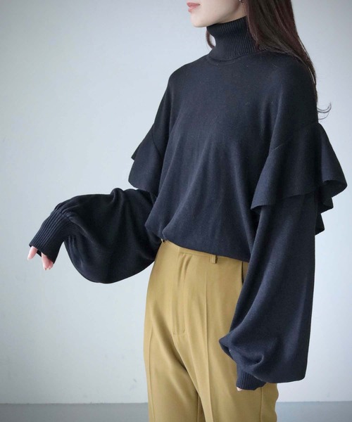 「cheriella」 タートルネックニット M ホワイト レディース_画像4