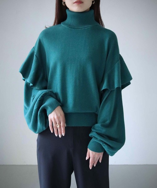 「cheriella」 タートルネックニット M ホワイト レディース_画像8