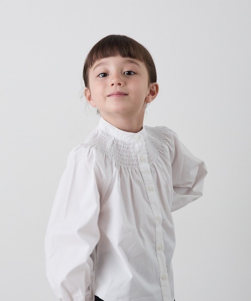 riziere（リジェール） ブラウス シャツ シャーリングギャザーブラウス