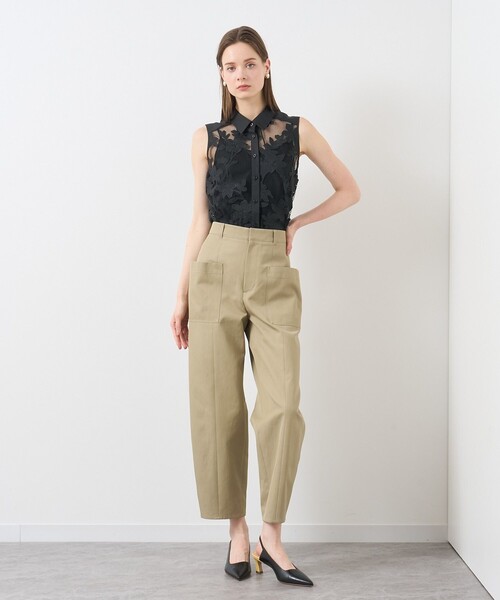 ANAYI（アナイ） ブラウス シャツ 「セットアップ対応商品」メッシュ