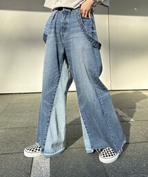 ジーンズ デニム デニムパンツ 「etsinta/エシンタ」リメイクサス付きデニム レディース メンズ｜ZOZOTOWN Yahoo!店