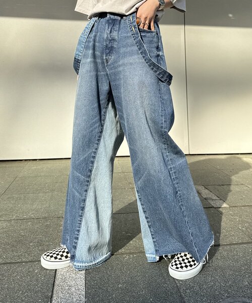 【etsinta/エシンタ】リメイクブロッキングブッシュデニムパンツ CIAOPANIC TYPY（チャオパニックティピー）の「【etsinta