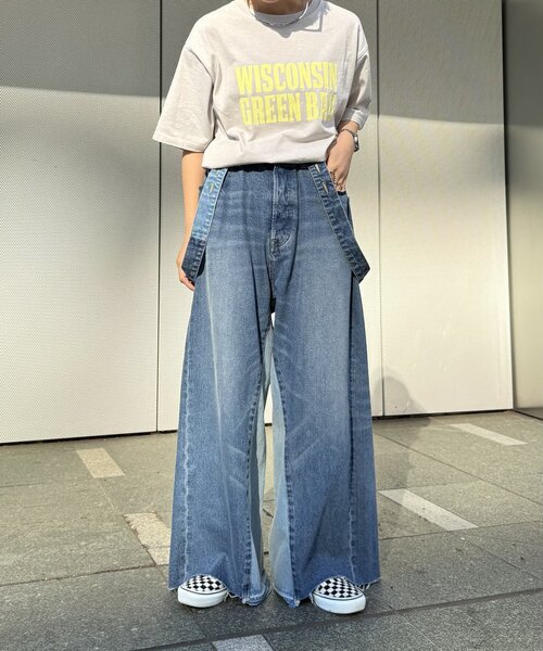 【etsinta/エシンタ】リメイクブロッキングブッシュデニムパンツ CIAOPANIC TYPY（チャオパニックティピー）の「【etsinta