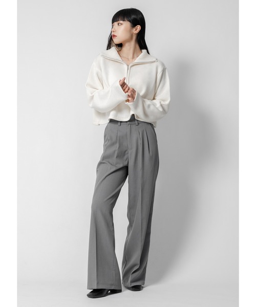 「Adoon plain」 長袖ニット FREE オフホワイト レディース_画像5