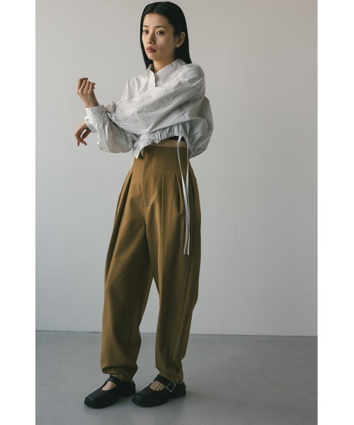 STYLEMIXER ブラウス シャツ ヘムギャザーショートシャツ 春服