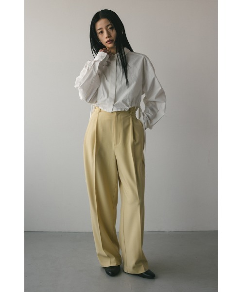 STYLEMIXER ブラウス シャツ ヘムギャザーショートシャツ 春服
