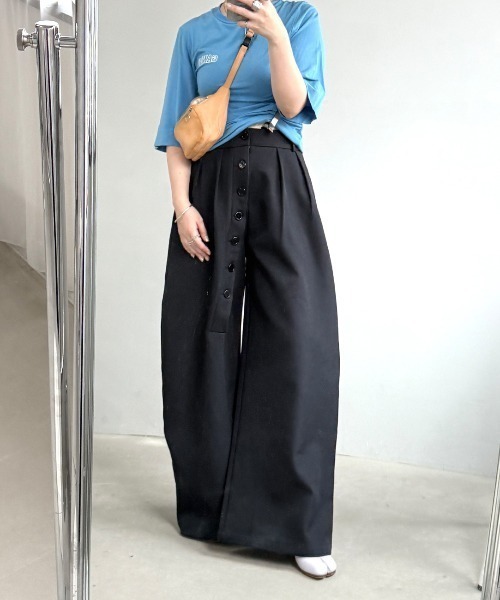 ちーちゃん様 パンツ S黒 SAINT M×××××× - 【残りわずか】SM-YS8-0000-048 / WIDE PANTS
