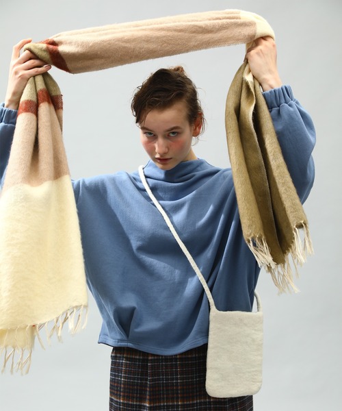 「Kelen」 ストール FREE オレンジ レディース_画像6