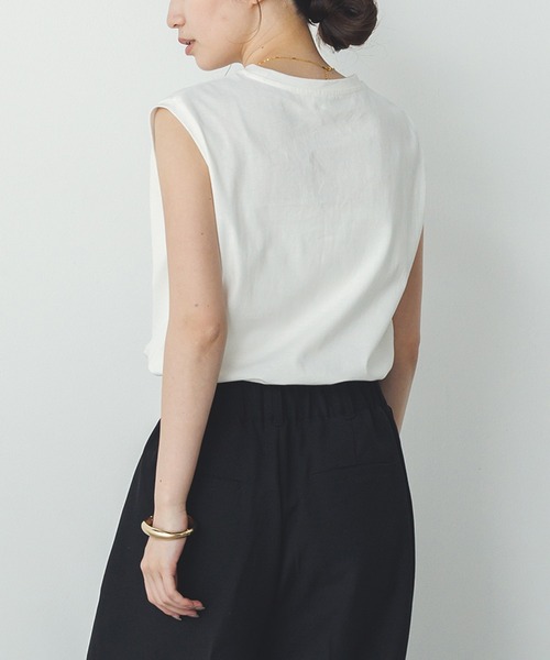 hunch tシャツ ベーシックノースリーブトップス レディース