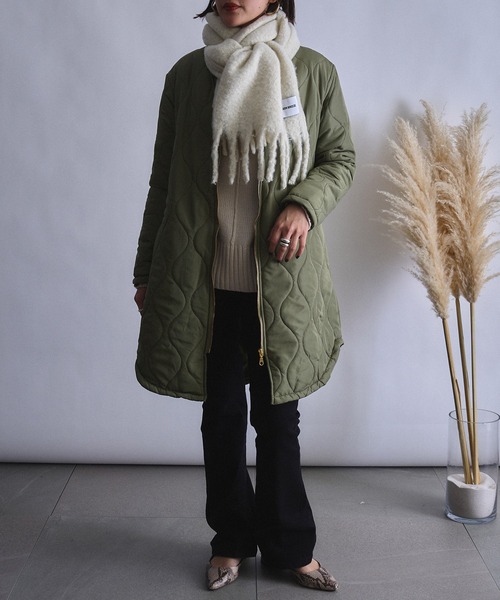 「SETUP7」 マフラー FREE ベージュ レディース_画像4