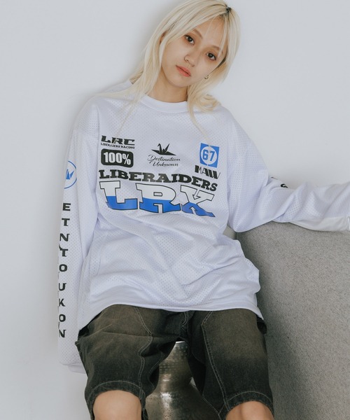 リベレイダースロンT　S Liberaiders tシャツ Liberaiders/リベレイダース LR RACING L/S