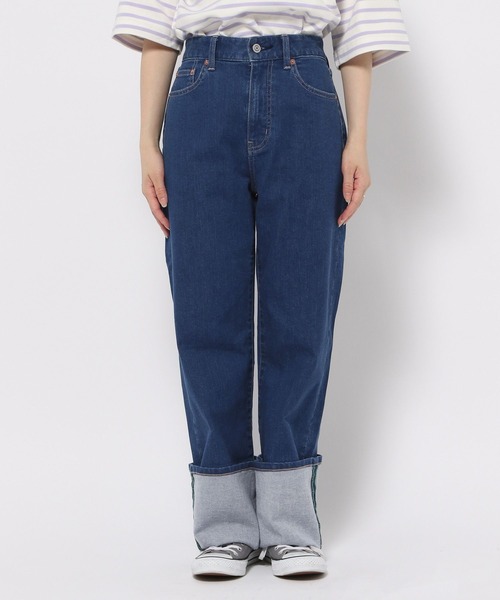 [GLOBAL WORK] Denim брюки X-SMALL темно-синий женский 