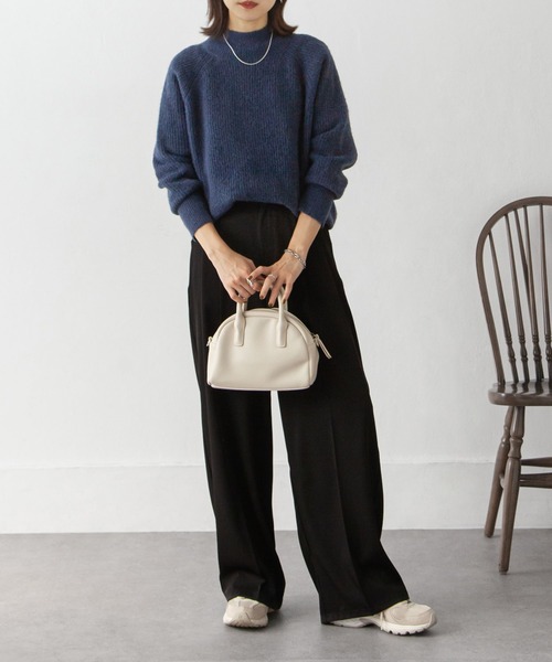 Chillfar」 「pas de deux」長袖ニット FREE ネイビー レディース