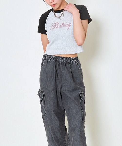 CLANE - ラインストーンシアートップス - RHINESTONE SHEER TOPS