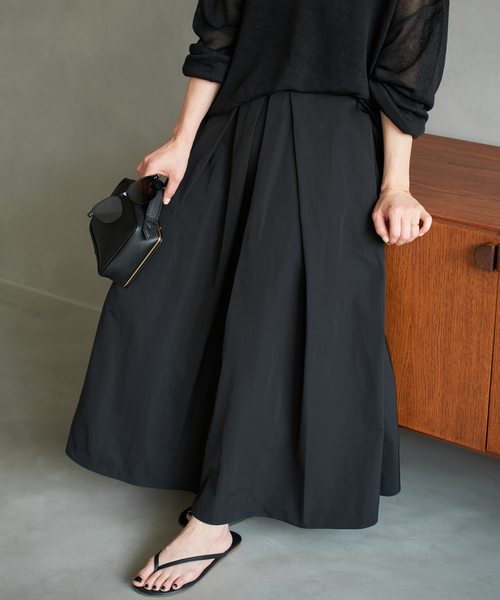 Plage Memory Taffeta スカート　ブラック　フレアスカート plage スカート Memory Taffeta Tack : ZOZOTOWN Yahoo!店