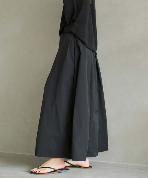 Plage Memory Taffeta スカート　ブラック　フレアスカート セール】Memory Taffeta スカート（スカート）｜Plage