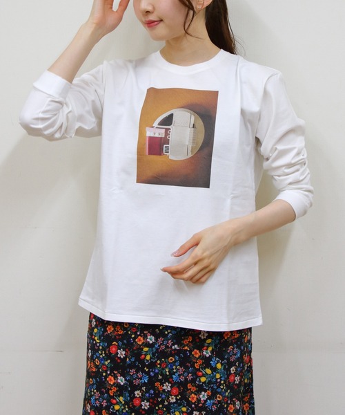 tシャツ MEYAME/メヤメ　フォトロングスリーブTEE　PHOTO LONG SLEEVE TEE レディース