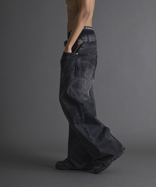 ANDER HUNK ジーンズ Crack Design Curve Denim / クラック