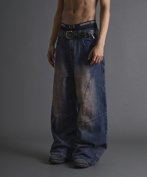 ander hunk クラックデザインカーブデニム ANDER HUNK ジーンズ Crack Design Curve Denim / クラック
