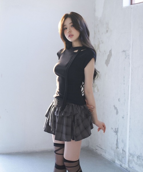 VEILA tシャツ 長めリボンカットソーTシャツ レディース : ZOZOTOWN