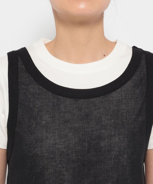 ローリーズファーム　新品タグ付き LOWRYS FARM tシャツ タンクレイヤードSETTシャツ 323074