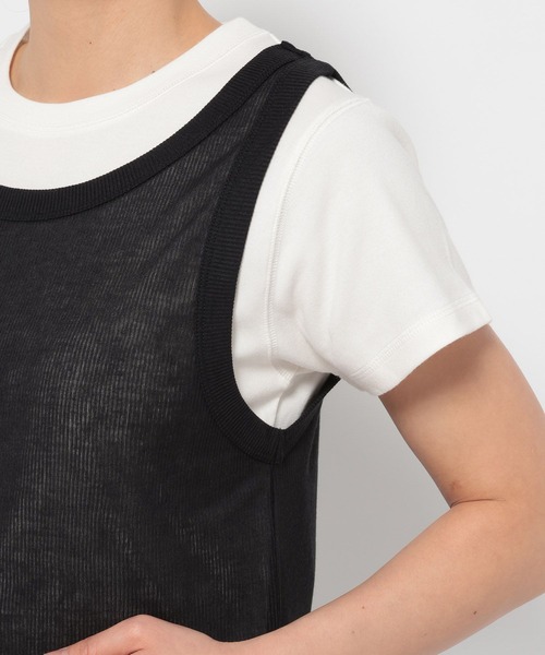 LOWRYS FARM tシャツ タンクレイヤードSETTシャツ 323074