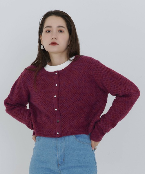 「TINA:JOJUN」 ニットカーディガン M グリーン レディース_画像8