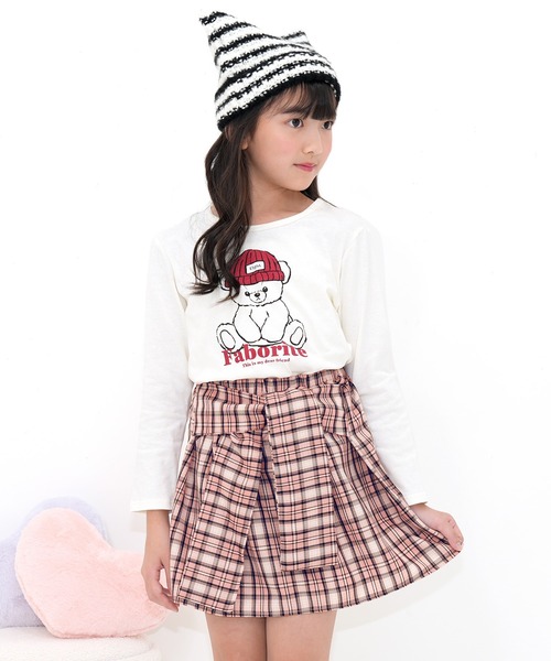 Bee des Bee スカート チェックシャツ風スカート キッズ 子供服 女の子