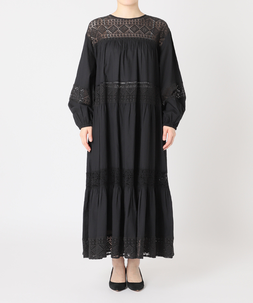 Spick＆Span ワンピース 「WEB限定追加2」HYUレースギャザー