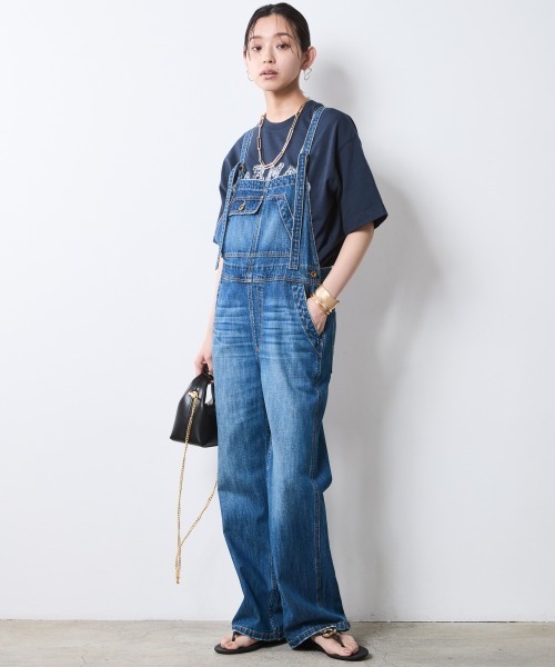 CHIC STYLE サロペット オーバーオール 綿100％デニム