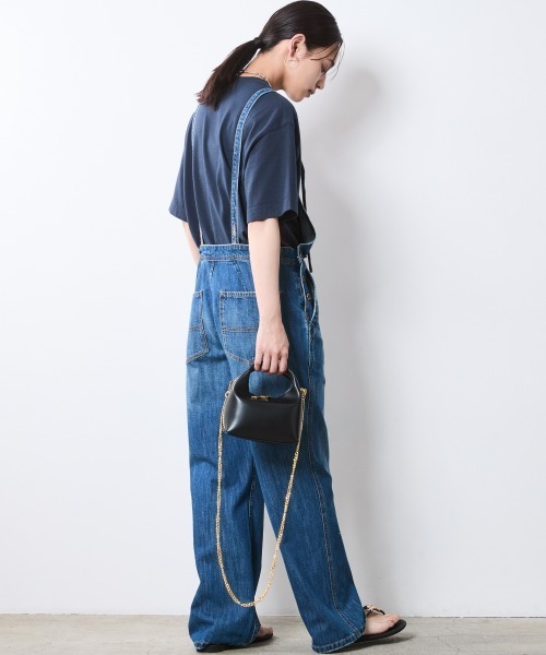 CHIC STYLE サロペット オーバーオール 綿100％デニム