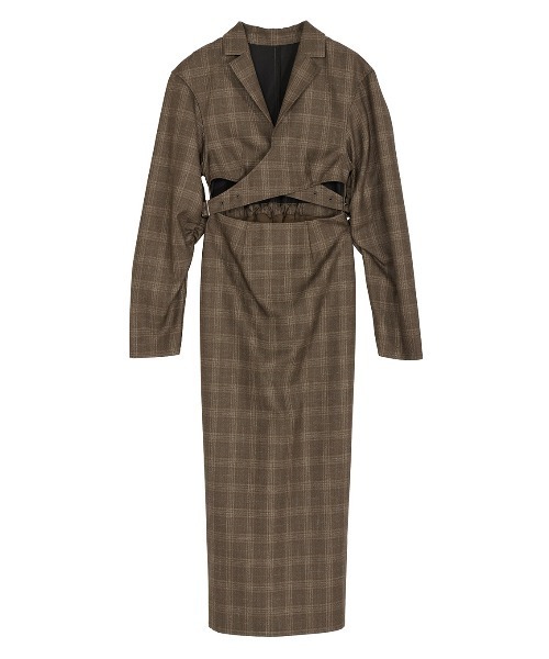 Ameri　WAIST CROSS CHECK DRESS Ameri（アメリ） ワンピース WAIST CROSS CHECK DRESS : ZOZOTOWN