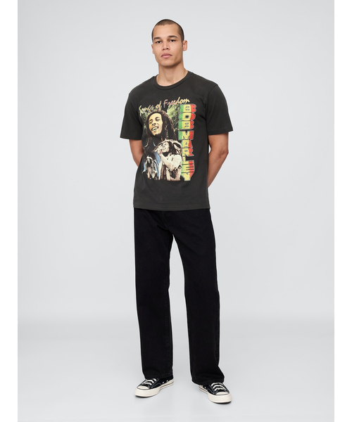 Gap BOB MARLEY ボブマーリー Tシャツ　sizeL GAP tシャツ ○ボブ・マーリー リラックス グラフィックTシャツ