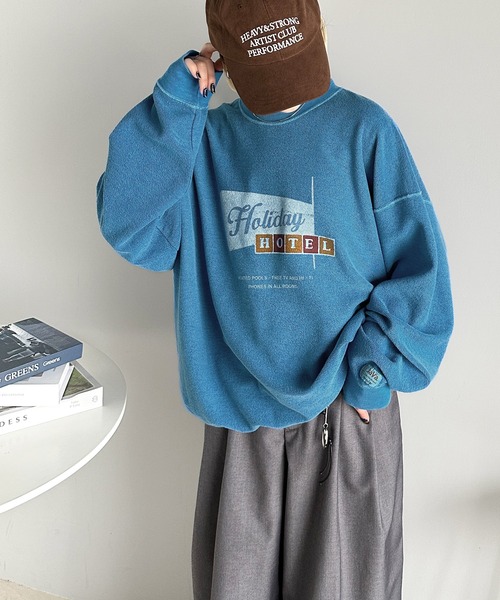 「Java」 スウェットカットソー SMALL ブルー メンズ