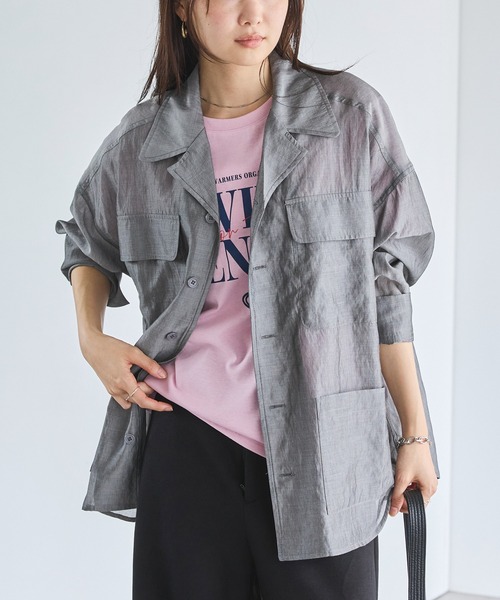 限定　Miwa シャツ　グレー　フリーサイズ LAVEANGE（ラビアンジェ） ブラウス シャツ 「インフルエンサーコラボ