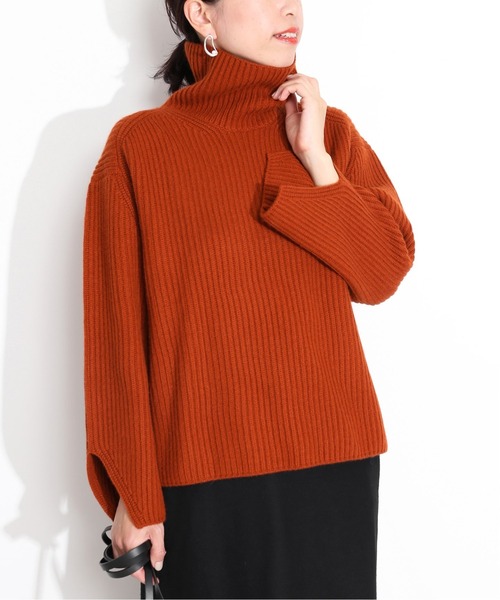 VERMEIL par iena 上質ウール　ケーブル編み タートルネックニット VERMEIL par iena 上質ウール ケーブル編み タートルネックニット