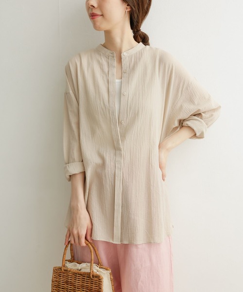 「URBAN RESEARCH DOORS」 長袖ブラウス MEDIUM ライトベージュ レディース
