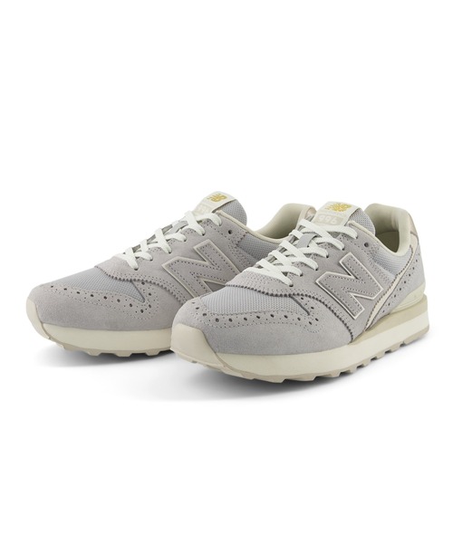 「New Balance」 ローカットスニーカー 24.5cm グレー レディース