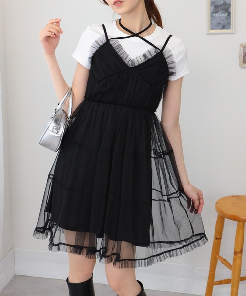 juemi チュールワンピ Olu. pick up item #ボリュームチュールキャミワンピース