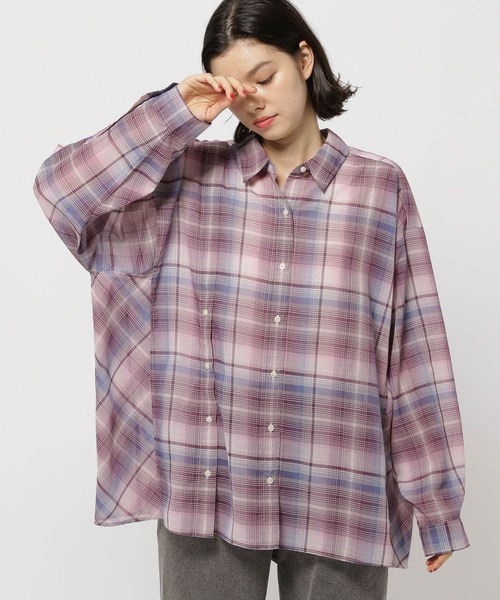 niko and…（ニコアンド） ブラウス シャツ ダブルフロントチェック