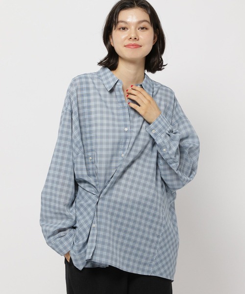 niko and…（ニコアンド） ブラウス シャツ ダブルフロントチェック