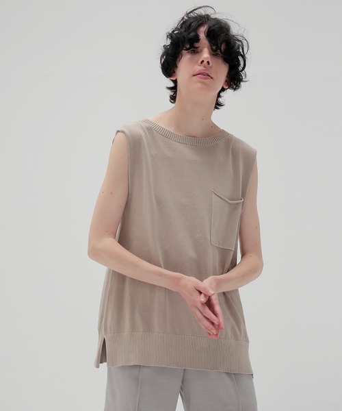 ニット セーター stone wash knit tank(ストーンウォッシュニットタンク) レディース