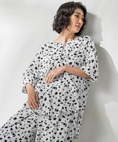 la.f（ラ・エフ） ブラウス シャツ アニマルブラウス「洗濯機で