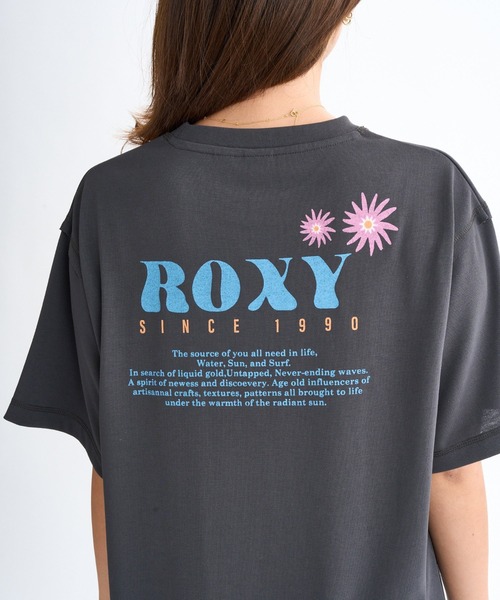 tシャツ SUN AND SURF S/S TEE /ロキシーバックプリントドロップショルダー速乾半袖Tシャツ レディース ROXY tシャツ SUN AND SURF S/S TEE /ロキシーバックプリント