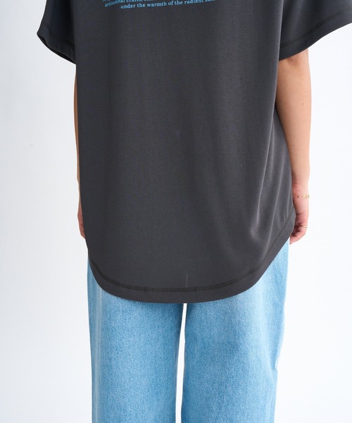 tシャツ SUN AND SURF S/S TEE /ロキシーバックプリントドロップショルダー速乾半袖Tシャツ レディース ROXY tシャツ SUN AND SURF S/S TEE /ロキシーバックプリント