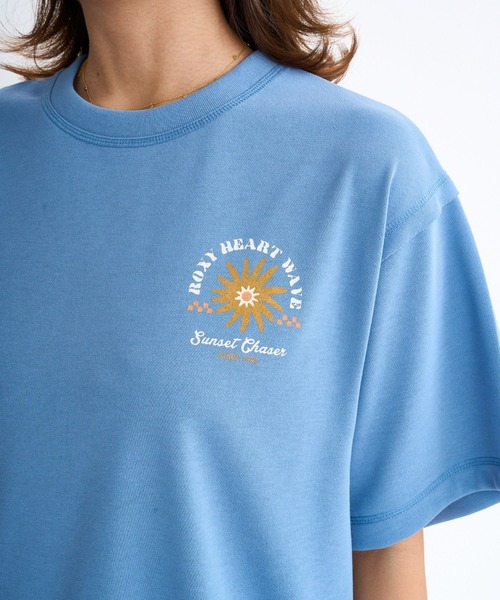 tシャツ SUN AND SURF S/S TEE /ロキシーバックプリントドロップショルダー速乾半袖Tシャツ レディース ROXY tシャツ SUN AND SURF S/S TEE /ロキシーバックプリント