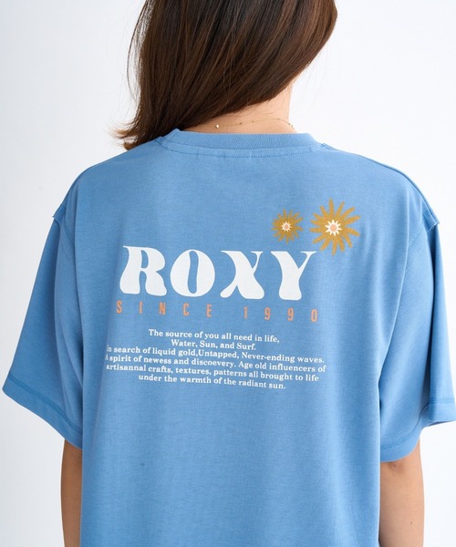 tシャツ SUN AND SURF S/S TEE /ロキシーバックプリントドロップショルダー速乾半袖Tシャツ レディース ROXY tシャツ SUN AND SURF S/S TEE /ロキシーバックプリント